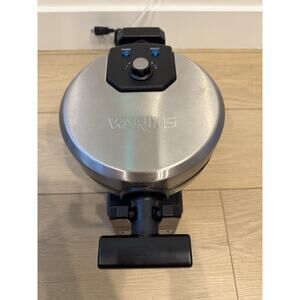 Waring Belgian Waffle Maker WMK200 Stainless Steel Rotating Tested and Works